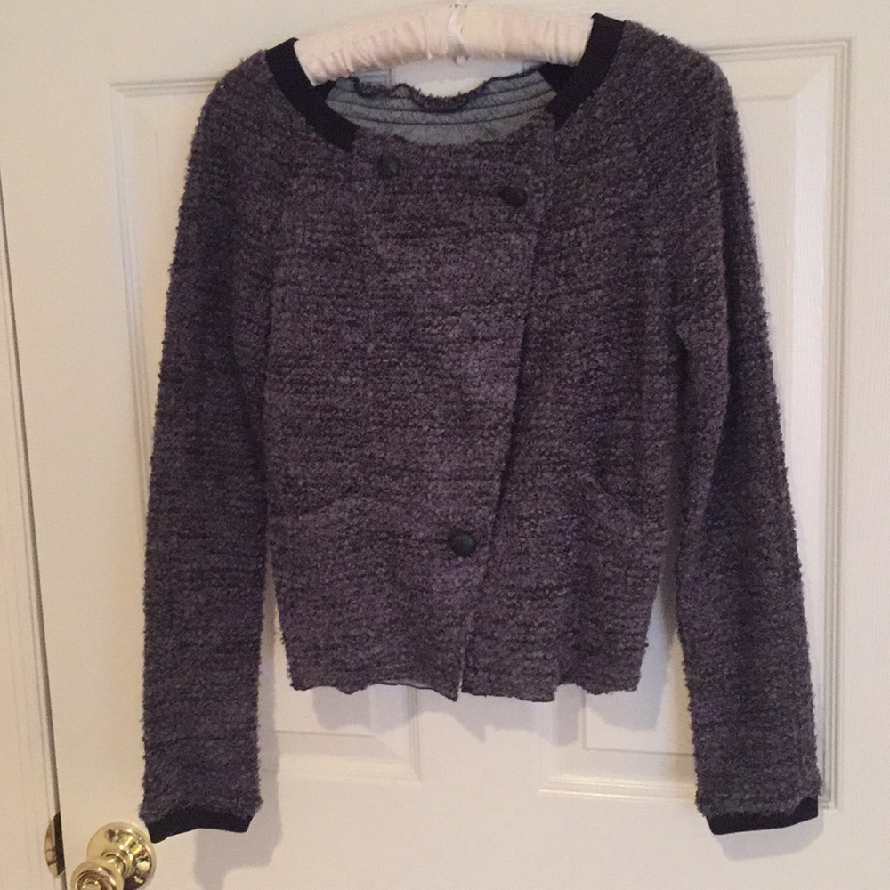 Free People gray/purple cardigan